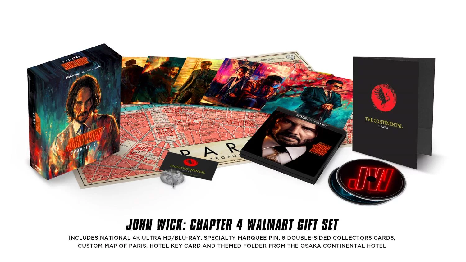 John Wick 4 Limited Edition Collector's Set (Walmart Exclusive)            (4K Ultra HD   Blu-Ray   DVD  Digital Copy) W/Comic-Con Poster