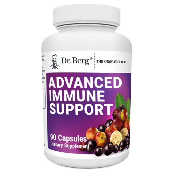 Dr. Berg Advanced Immune Support Capsules With Vitamin C, Zinc & Elderberry - 90 Ct