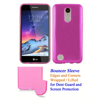 for 5" LG Risio 3 Fortune 2 2018 K8+ PLUS Case Phone Case Bounce Corner Edge Shock Slip Guard Scratch Shield Grip Wrap Slim Sleeve Skin Cover Pink