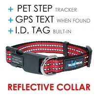 Blue Frog Track N Guard Protective GPS Tracking Dog Collar, Red, Large