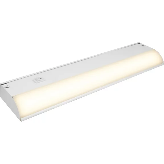 Enbrighten Basics 16in Direct Wire Under Cabinet Light Fixture, Warm White Light, 120V, 71344
