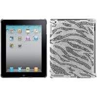 Asmyna Zebra Skin Diamante SmartSlim Back Protector Cover for iPad 2/iPad 4 with Retina Display/The New iPad, Black (IPAD2HPCBKDM010WP), Practical and Stylish By Brand Asmyna