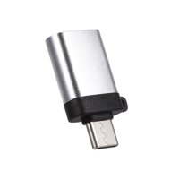 Type-C Adapter Type-C Male to USB3.0 Female OTG Connector Converter Plug and Play Support Mobile Phone Tablet Silver