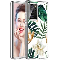 Dteck Case For Samsung Galaxy Note20 Ultra(6.9 inches) 2020 Released ,Shockproof Patterned Armor Rubber Back Cover Hybrid PC Protective Phone Cover ,Leaf