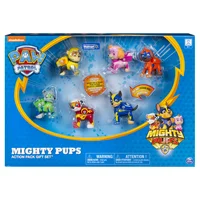 PAW Patrol - Mighty Pups 6-Pack Gift Set, PAW Patrol Figures with Light-up Badges and Paws, Get Offers Mall Exclusive, for Ages 3 and up