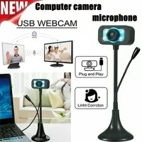 USB HD LED Webcam Camera,Desktop HD Webcam for Computer PC Laptop Wireless Bluetooth Webcam with Mic