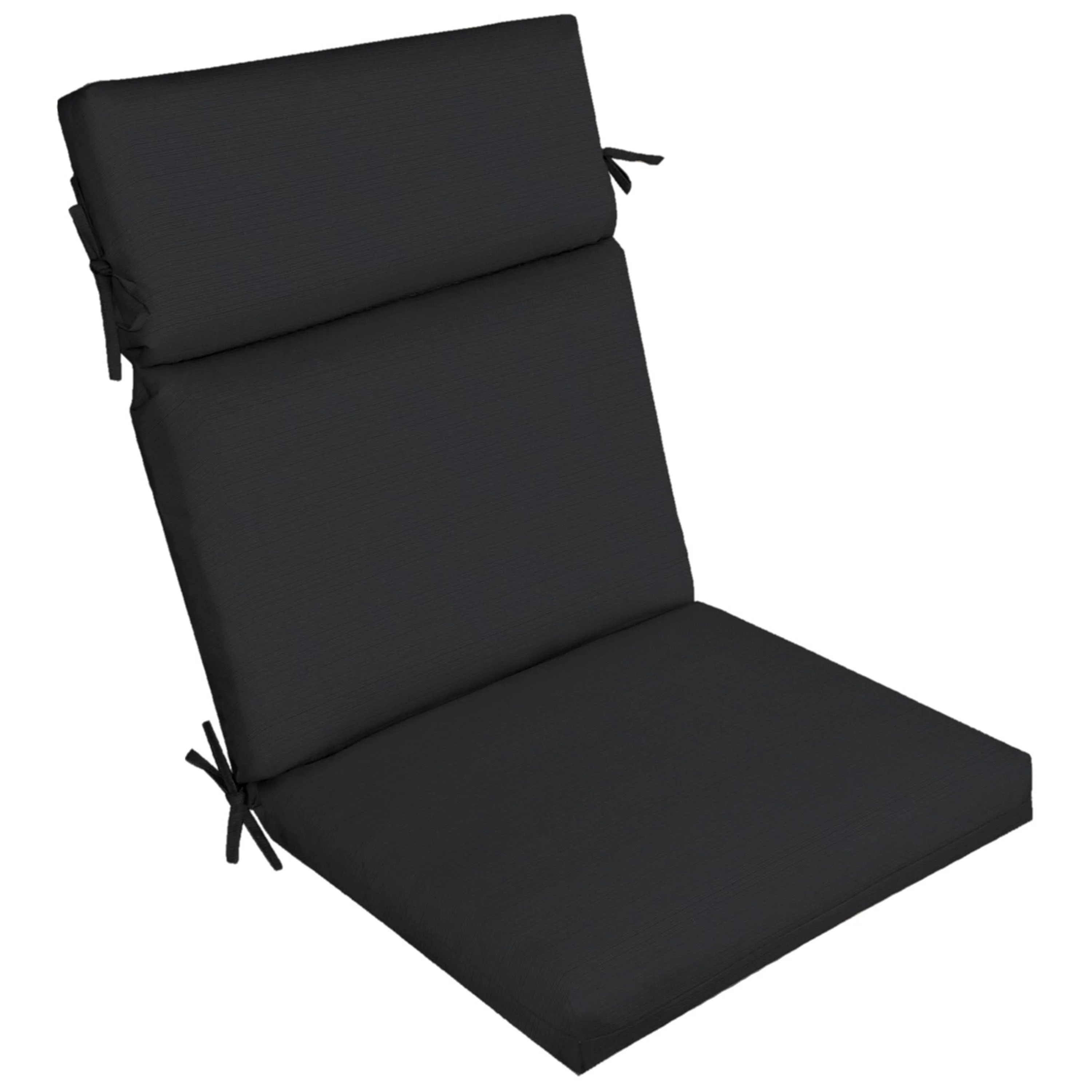 Better Homes & Gardens 44" x 21" Black Rectangle Outdoor Chair Cushion, 1 Piece