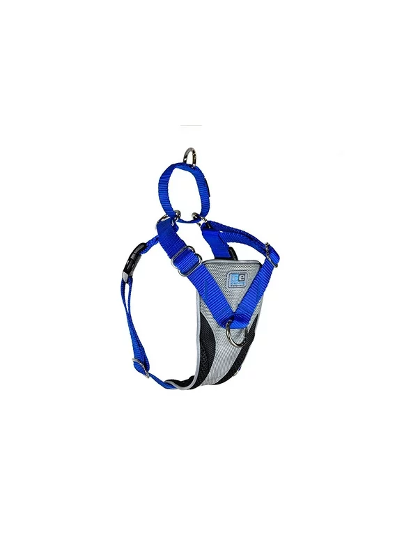 Ultimate Control Dog Harness by Canine Equipment - Grey and Royal Blue - Small