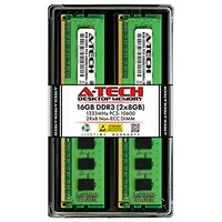 A-Tech Components A-Tech 16Gb (2X8Gb) Ddr3 1333Mhz Dimm Pc3-10600 2Rx8 Dual Rank 1.5V Cl9 240-Pin Non-Ecc Udimm Desktop Ram Memory Upgrade Kit Ram_Memory