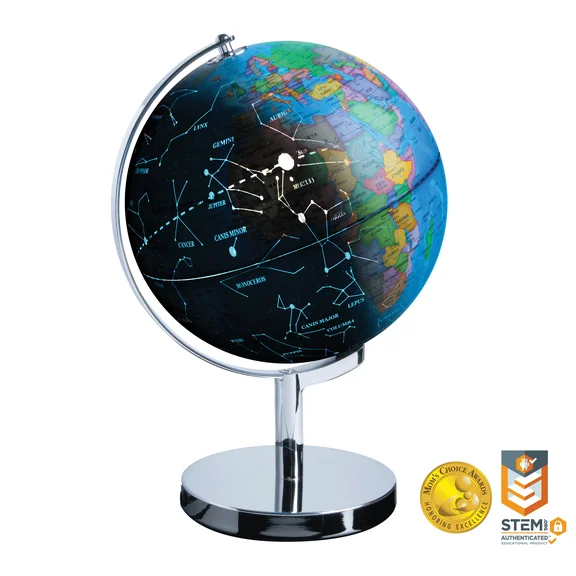 USA Toyz Globe 3 in 1 Office Desk Night Light, LED Light Globe, Constellation Learning & Education Toys