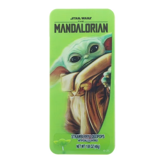 Galerie Star Wars: the Mandalorian Lenticular Tin with Lollipops, 1.69 oz