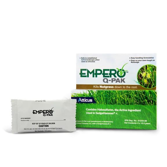Empero Q-Pak Nutsedge Killer (Compare to SedgeHammer Plus) - 13.5 Grams Turf Herbicide - Kills Nut Grass in Established Lawns, Ornamental Turfgrass, & Landscape Areas