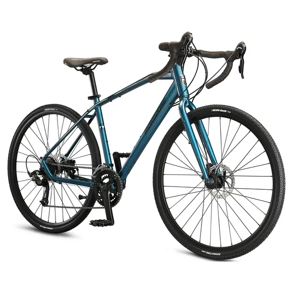 Mongoose Grit Adventure Road Bike, 14 Speeds, 700c Wheels, Blue, Ages 14 