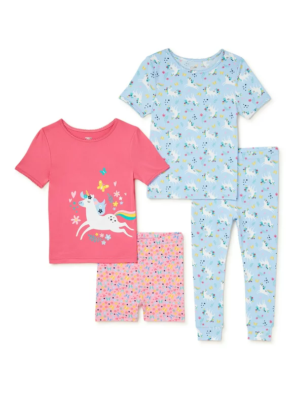 Cozy Jams Baby Girl & Toddler Girl 4 Pc Pajama Set, Sizes 12 Months-5T
