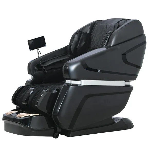 KOLLECKTIV Massage Chair 4D Zero Gravity Full Body Muscle Relief Yoga Stretching SL Track, Heating, Black