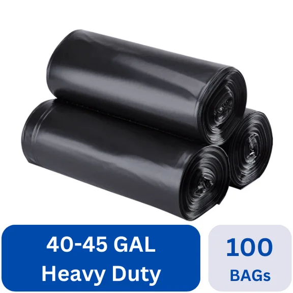 Karat Heavy Duty 40-45 Gallon Trash Can Liner, 40" x 46", 1.2 Mil, Low Density - 100/Case