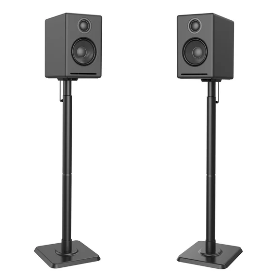 USX MOUNT Speaker Stand Height Adjustable for Satellite & Bookshelf Speaker(Only Speaker Stand Pair) - 11LBS Capacity