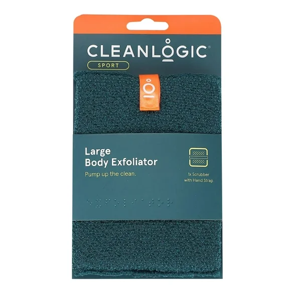 Cleanlogic Sport Exfoliating Body Scrubber, Large Exfoliator Tool for Clean, Smooth Skin, 1 Count