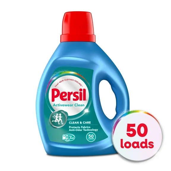 Persil Activewear Clean Liquid Laundry Detergent, 100 Fluid Ounces, 50 Loads