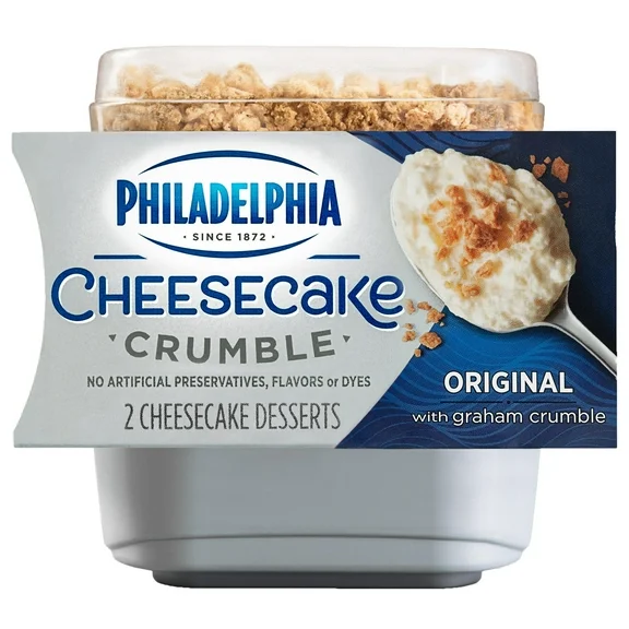 Philadelphia Original Cheesecake Crumbles, 2 ct Pack, 3.25 oz Cups