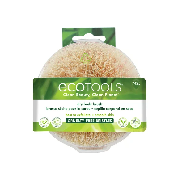 EcoTools Dry Body Brush, Synthetic Bristles & Sustainable Bamboo Handle, 1 Count