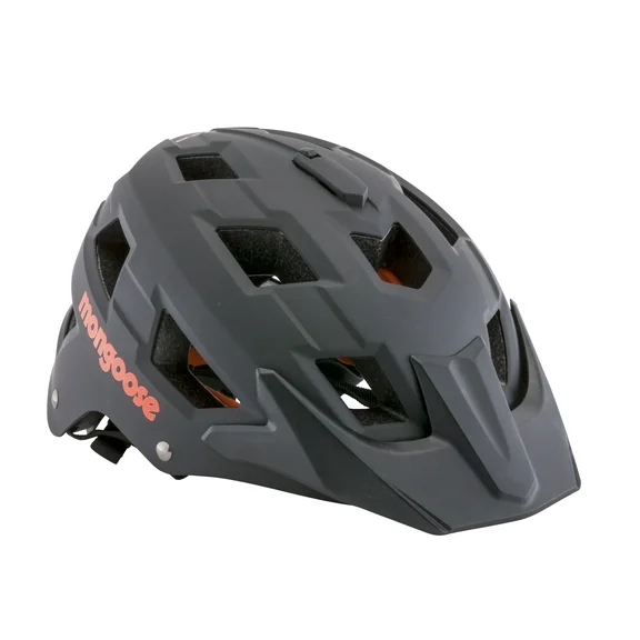 Mongoose Capture Youth Bicycle Helmet with Camera Mount, Ages 8 - 13, Black