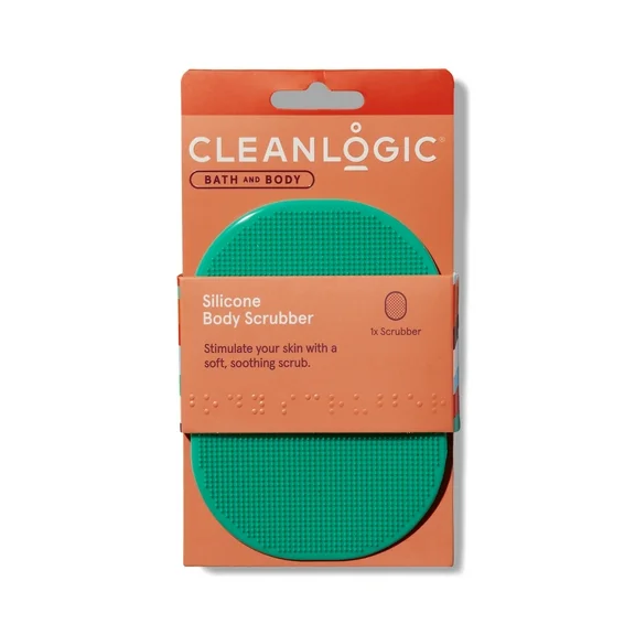 Cleanlogic Silicone Body Scrubber, All Skin Types, 1 Count