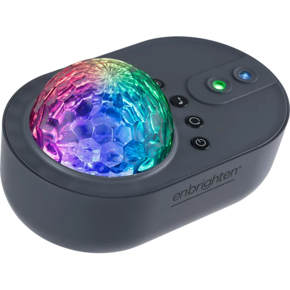 Enbrighten Tabletop Galaxy Projector Night Light with Soothing Sounds