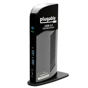 Plugable USB 3.0 Universal Laptop Docking Station for Windows (Dual Video HDMI and DVI/VGA, Gigabit Ethernet, Audio, 6 USB Ports)