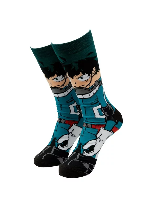 My Hero Academia Anime Character Izuku Casual Crew Socks for Men