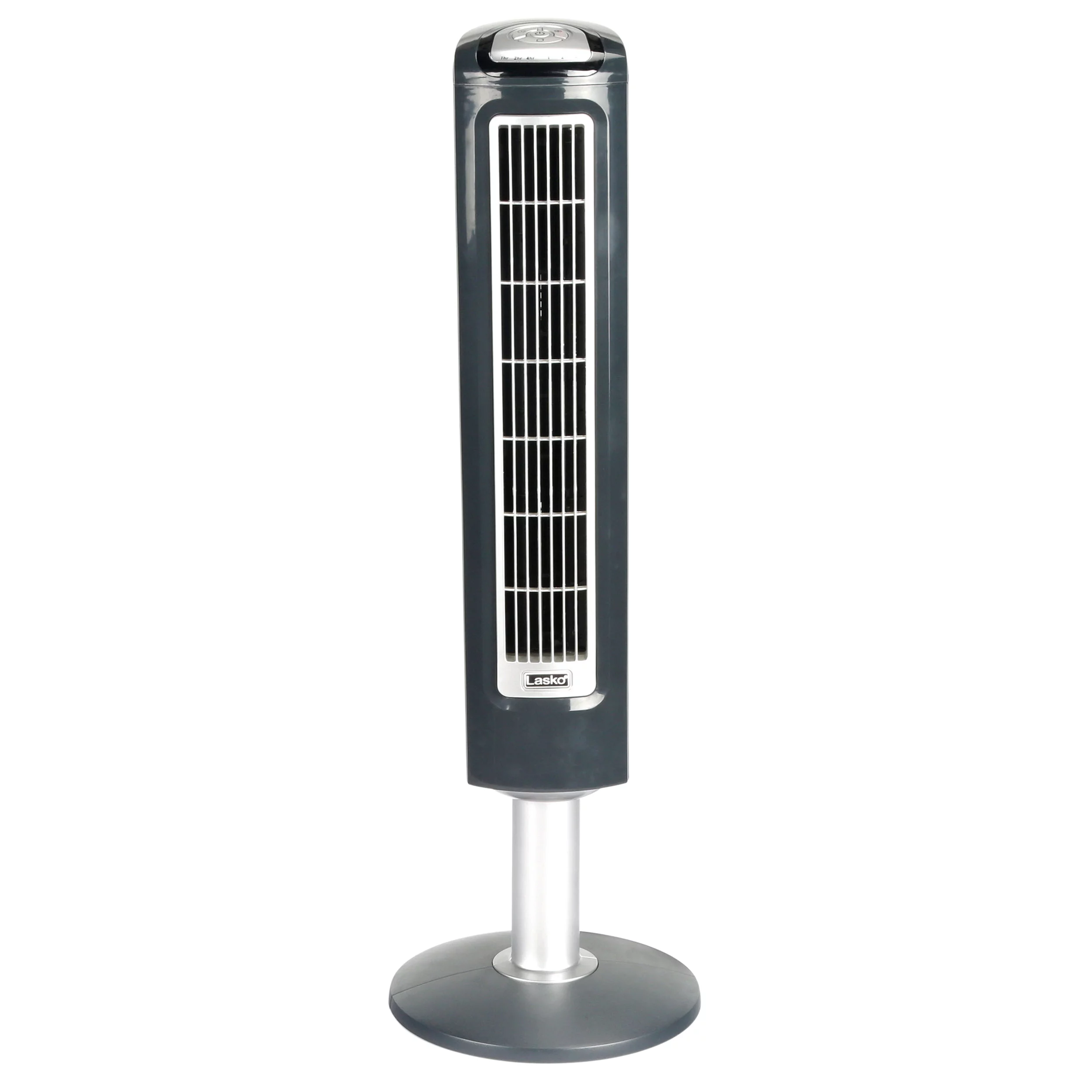 Lasko 38" Wind Tower 3-Speed Oscillating Tower Fan with Remote Control and Timer, Model 2519, Gray