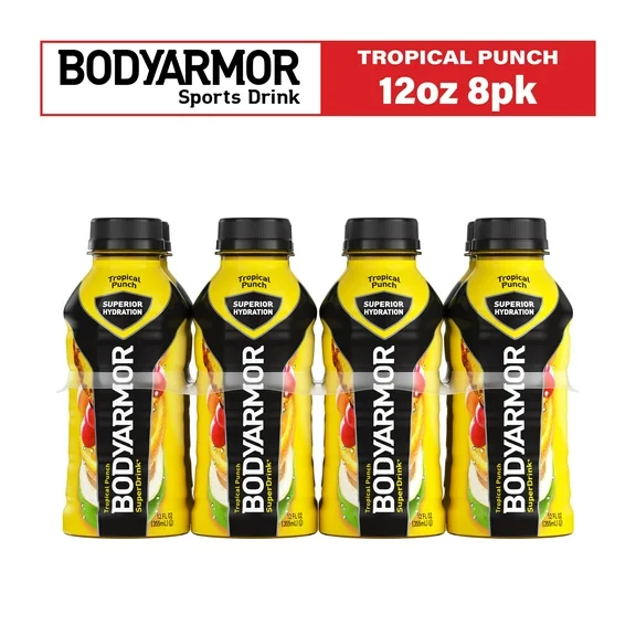 BODYARMOR Sports Drink Tropical Punch, 12 fl oz, 8 Pack