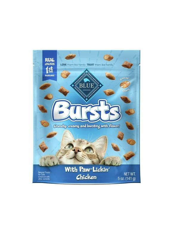Blue Buffalo Bursts Chicken Flavor Crunchy Treats for Cats, Whole Grain, 5 oz. Bag