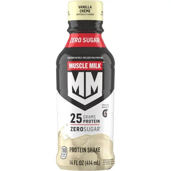Muscle Milk Genuine Protein Shake, Vanilla Crème, 14 fl oz, 1 Count Bottle