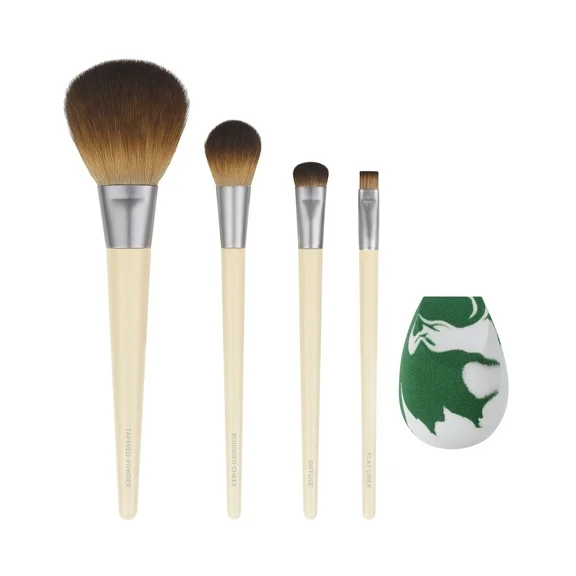 EcoTools Core Five Makeup Brush and Makeup Sponge Kit, 5 Piece Set