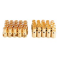 Aktudy 20 Pairs 6mm Bullet Banana Plug Connector for RC Battery Gold Plated