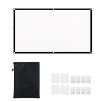 CACAGOO 100-inch 16:9 Projection Screen Portable HD Projector Screen Foldable Thick White Wall Screen with Carrying Bag for Outdoor Home Theater