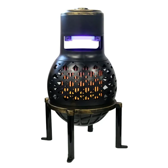 PIC Flame Effect Flying Insect Trap, Black