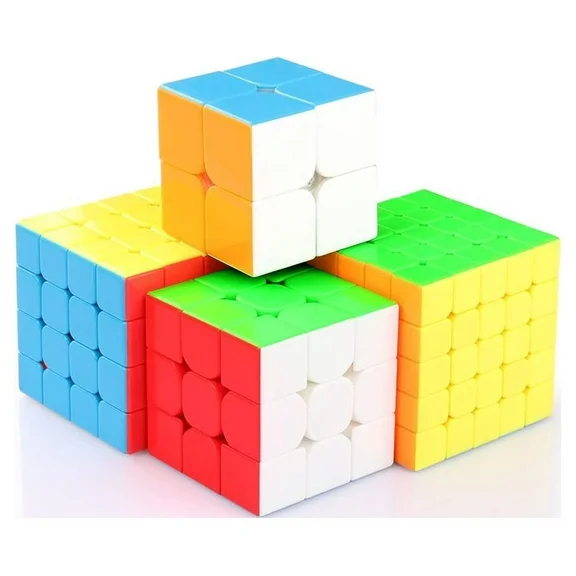 Coogam Moyu Cube Bundle 2x2 3x3 4x4 5x5 Speed Cube Set MF2S MF3S MF4S MF5S Pack Stickerless Puzzle Toy