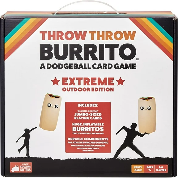 Throw Throw Burrito Extreme Outdoor Party Game by Exploding Kittens, Ages 7 and up, 2-6 Players