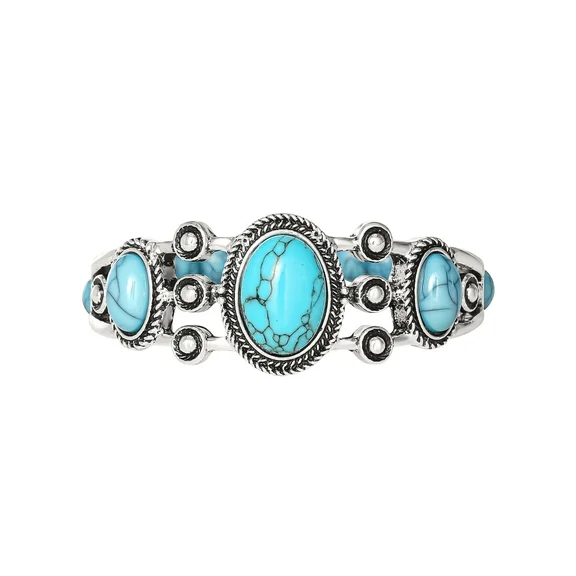 Jessica Simpson Faux Turquoise Stone Stretch Bracelet