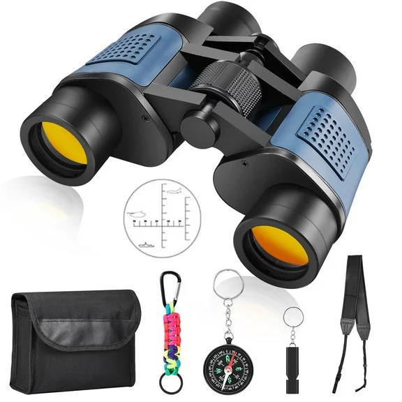 Zacro 60X60 Binoculars for Adults, High Power HD Binoculars with Low Light Night Vision, Professional Waterproof Binoculars with BAK4 Prism FMC Lens for Bird Watching Hunting Sightseeing