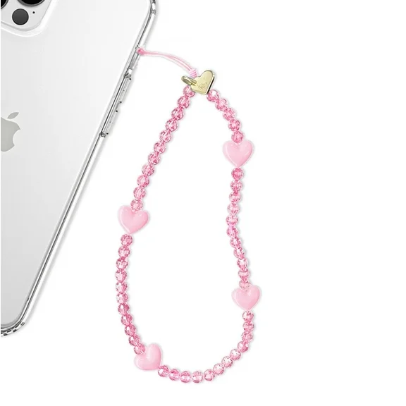Velvet Caviar Phone Charm - Pink Hearts
