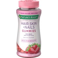 Nature's Bounty Hair Skin and Nail Vitamins With Biotin, Gummies, 90 Ct