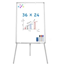 Maxtek Easel Whiteboard - Magnetic Portable Dry Erase 36 x 24 Tripod Height Adjustable, 3' x 2' Flipchart Easel Stand White Board for Office or Teaching at Home & Classroom