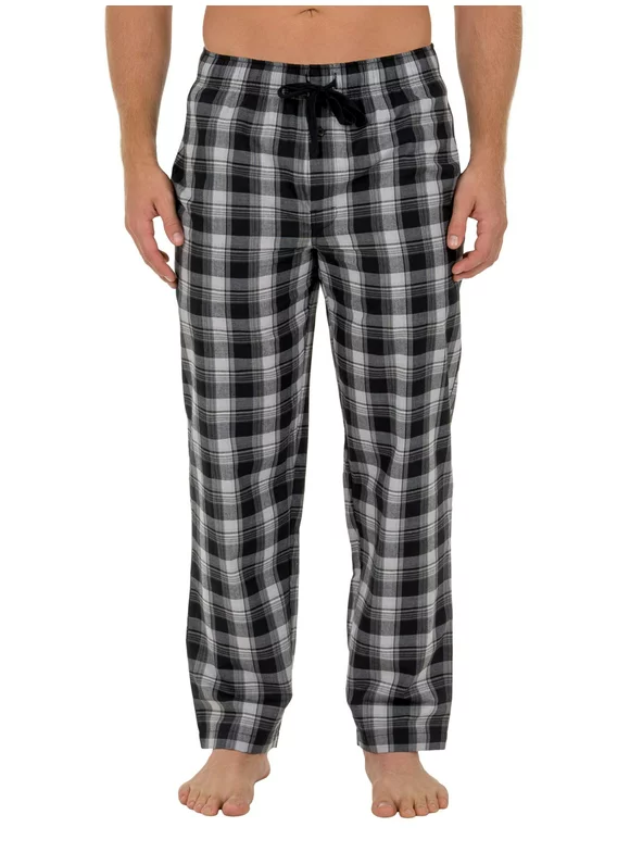 Fruit of the Loom Men's and Big Men's Microsanded Woven Plaid Pajama Pants