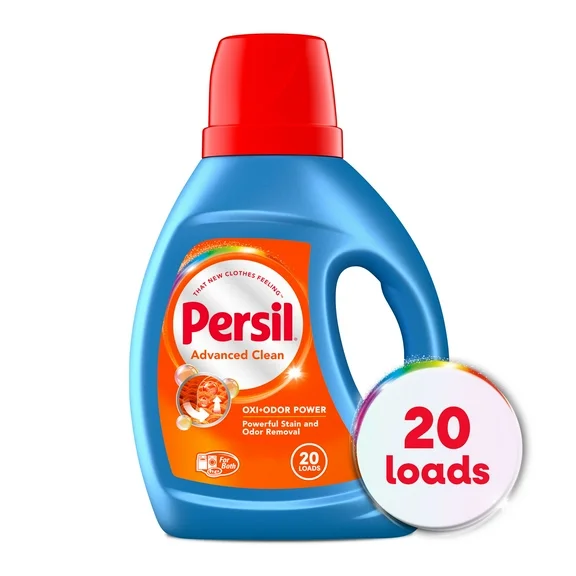 Persil Advanced Clean Oxi Odor Power Liquid Laundry Detergent, 40 Fluid Ounces, 20 loads