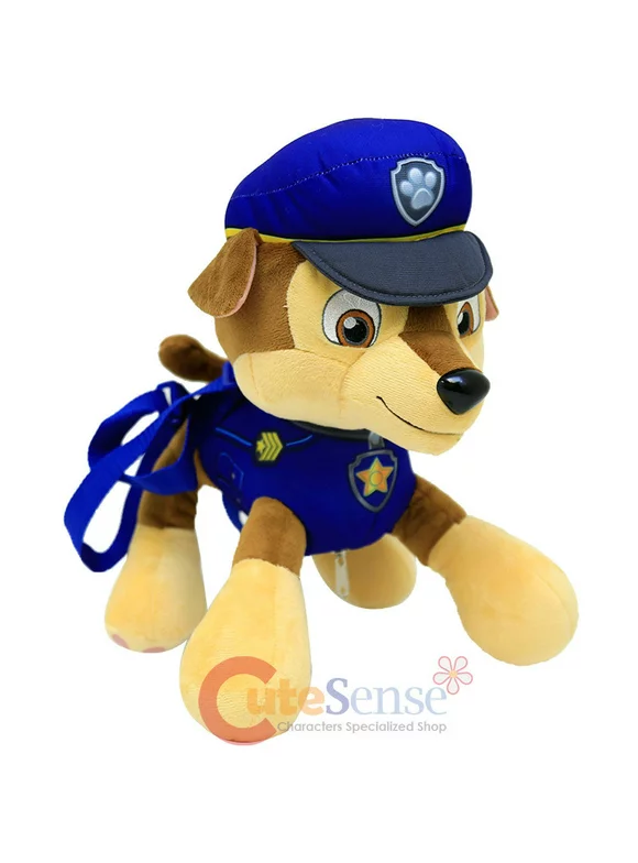 Paw Patrol Chase Plush Doll Backpack 14" Costume Bag Police Dog Stuffed Toy