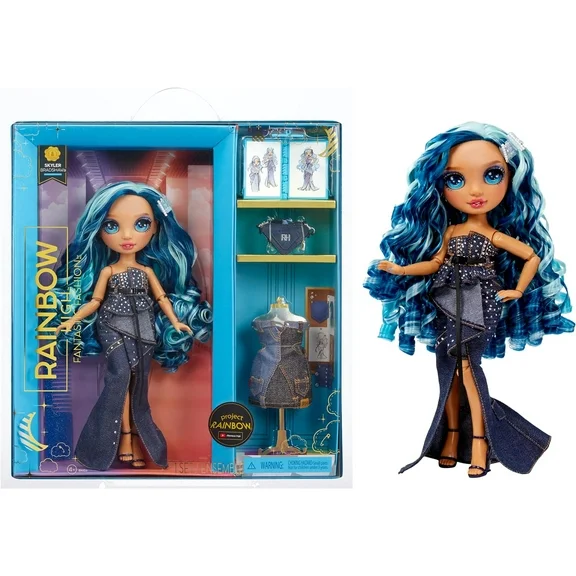 Rainbow High Fantastic Fashion Skyler Bradshaw - Blue 11” Fashion Doll and Playset, 2 Complete Doll Outfits, and Fashion Play Accessories, Great Gift for Kids 4-12