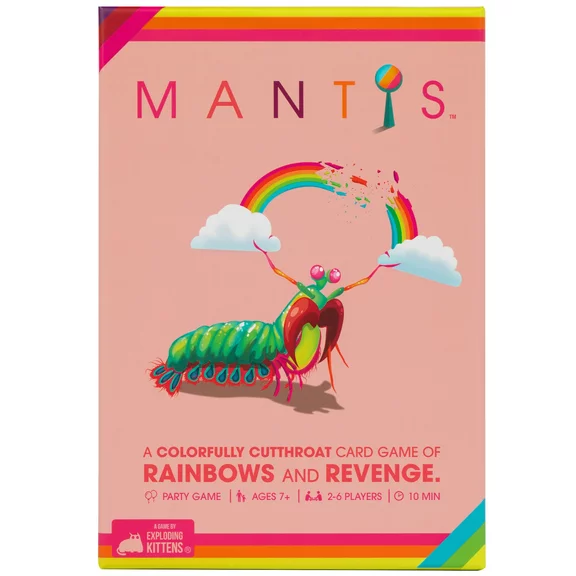 Mantis Party Game by Exploding Kittens, 10 Mins, Ages 7 and up, 2-6 Players.